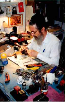 Tefillin being assembled