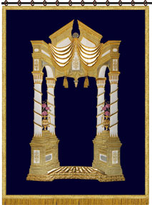 Torah ark cover, paroches, parochet