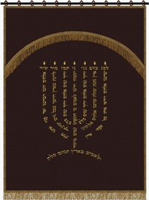 Torah ark cover, paroches, parochet