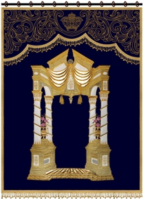 Torah ark cover, paroches, parochet