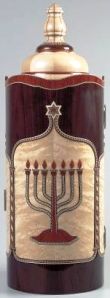 click for close up images, wood Torah case, sefer Torah cases, Torah tik