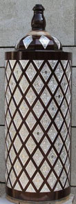 click for close up images, sterling on wood Torah case