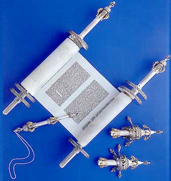 Netafim sterling silver Torah ornaments set