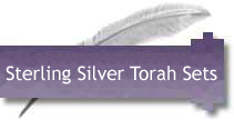 sterling silver Torah ornaments sets made in Israel