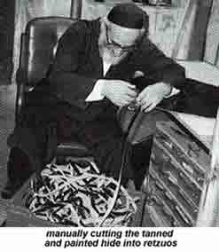 Cutting tefillin straps