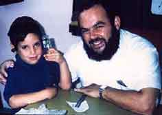 A child assisting in determining the status of a mezuzah
