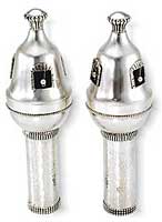 Bier sterling silver Torah rimonim