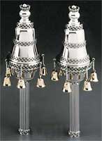 Netafim sterling silver Torah rimonim