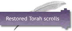 refurbished and restored Torah scrolls
